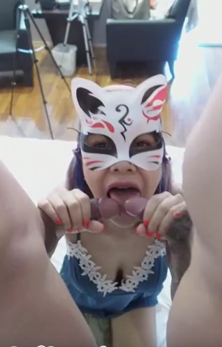 ปีศาจแมวสวิงกิ้ง ลีลาการอมดุ้นคู่ ทีเดี่ยวพร้อมกัน แบบเต็มคำ Catdevilswing